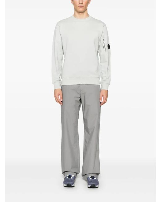 C P Company White Sweatshirts Crew Neck 18Cmss023A005086W for men