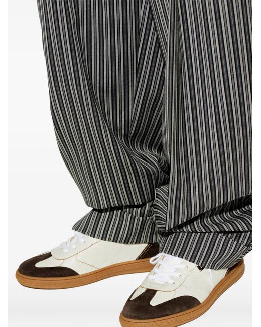 Versace White Baskets Greca Court En Daim for men