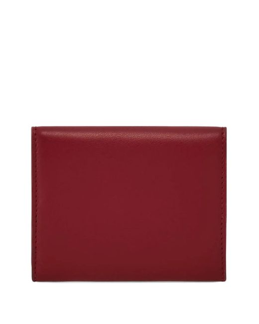 Ferragamo Red Two-Tone Tri-Fold Wallet