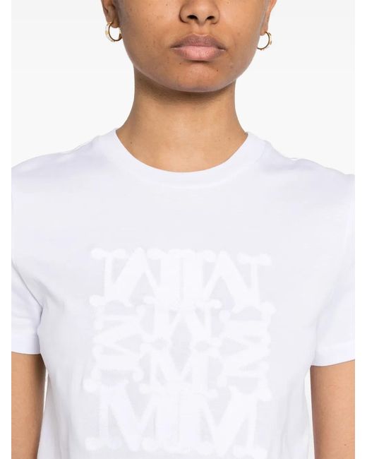 Max Mara White Logo Cotton T-Shirt