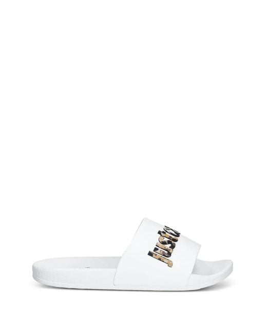 Just Cavalli White Logo Slides