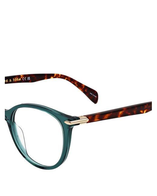 Rag & Bone Green Round-Frame Glasses