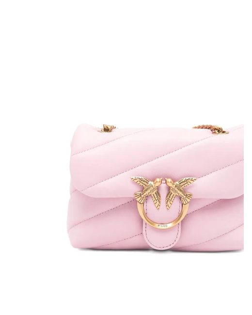 Pinko Pink Baby Shoulder Bag Love Bag Puff Maxi Quilt