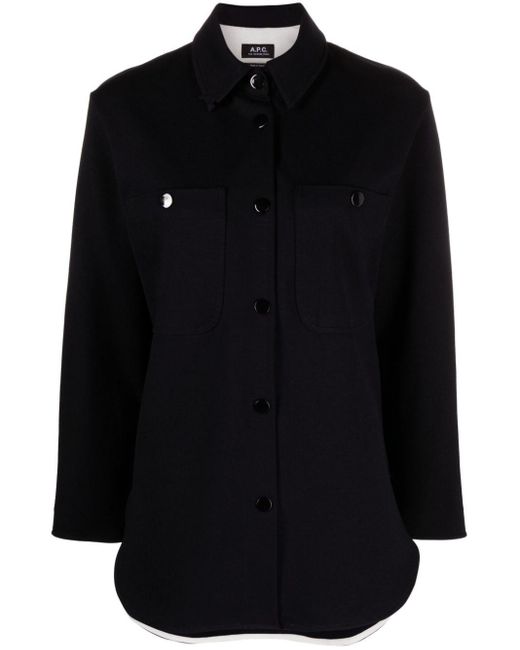 A.P.C. Black Judy Shirt Jacket