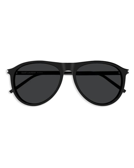 Saint Laurent Black Pilot-Frame Sunglasses