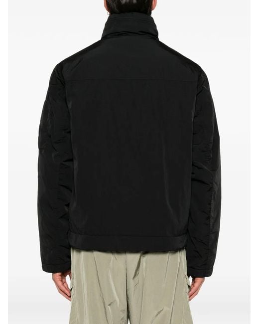 C P Company Black Lens-Detail High-Neck Jacket for men