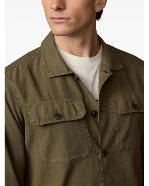 Hackett Green Heritage Twill Overshirt Jacket for men