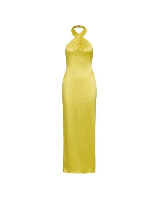 Polo Ralph Lauren Yellow Halterneck Maxi Dress