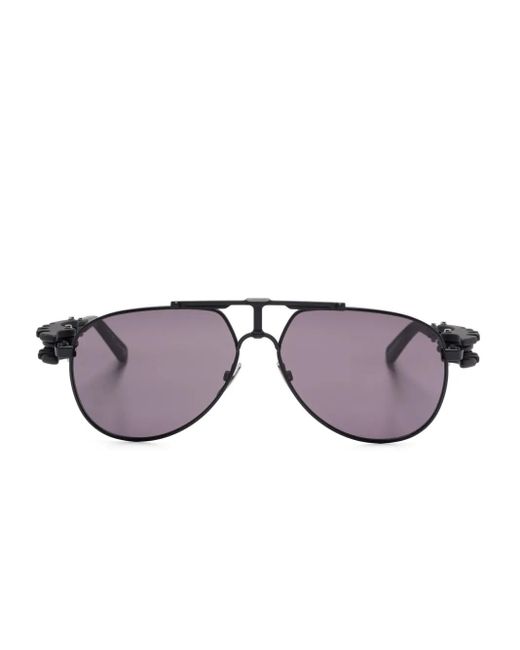 Innerraum Purple Pilot Frame Acetate Sunglasses