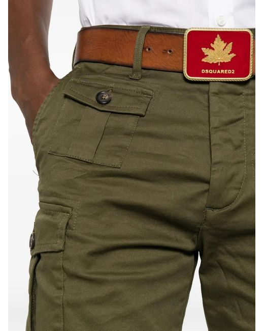 Bermudas Cargo Con Múltiples Bolsillos DSquared² de hombre de color Green