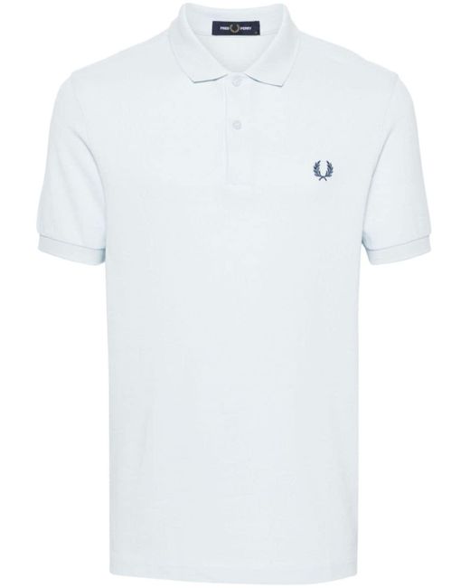Fred Perry Poloshirt Met Geborduurd Logo in het White voor heren