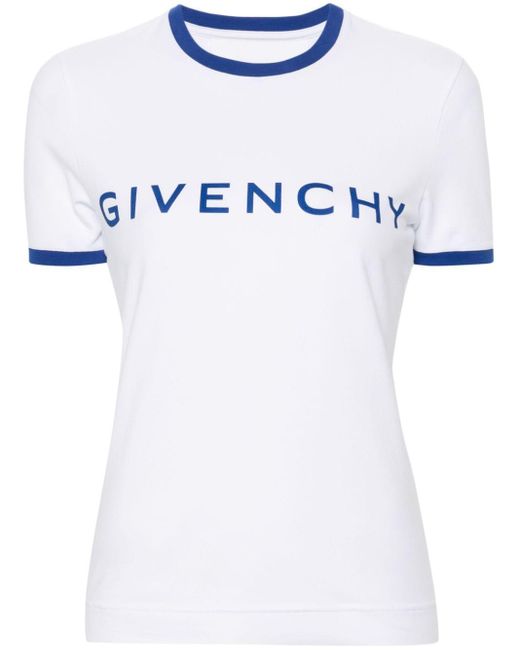 Logo-print cotton-blend T-shirt Givenchy en coloris White
