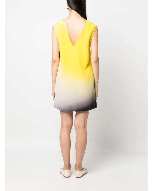 Gauchère Black Gradient-Effect Silk Dress