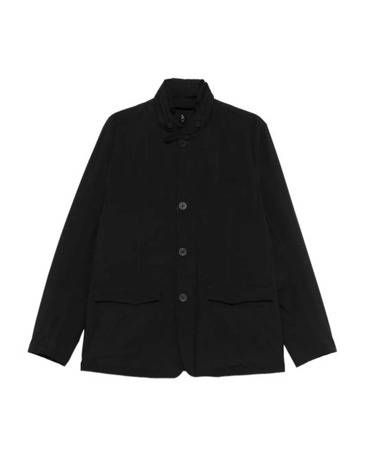 Herno Stehkragen-Jacke mit Knopfverschluss in Black für Herren