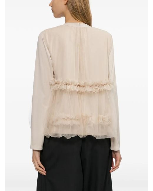 Noir Kei Ninomiya Natural Ruffled Top