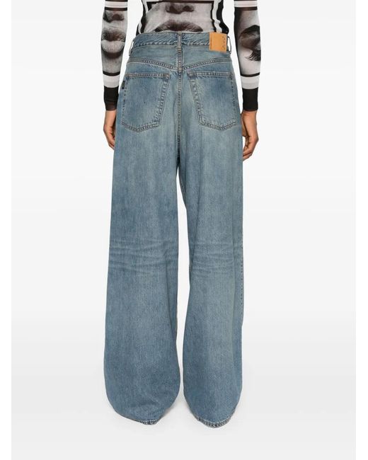 Haikure Blue Candy High-Rise Wide-Leg Jeans