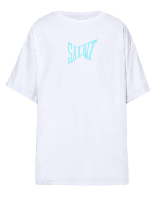 T-shirt con stampa di SAINT Mxxxxxx in White da Uomo