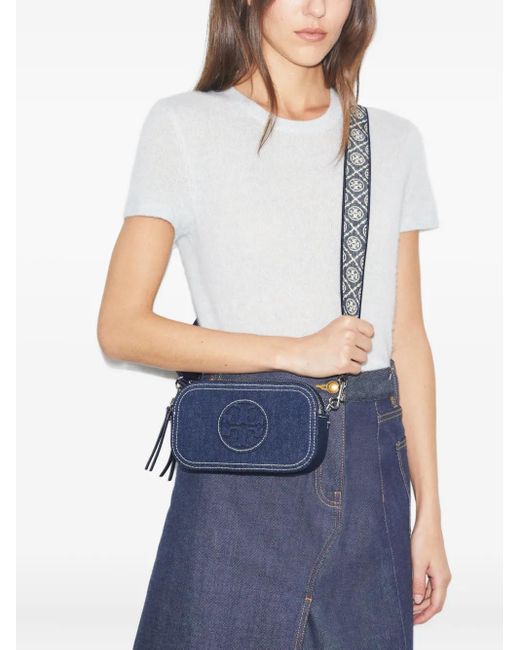 Tory Burch Blue Mini Miller Cross Body Bag