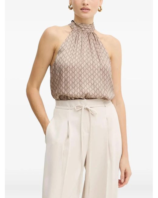 MARCIANO BY GUESS White Halterneck Monogram Top