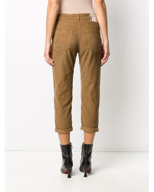corduroy cropped trousers