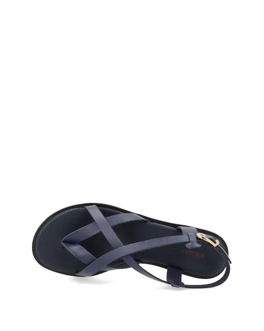 Frau Blue Strappy Sandals