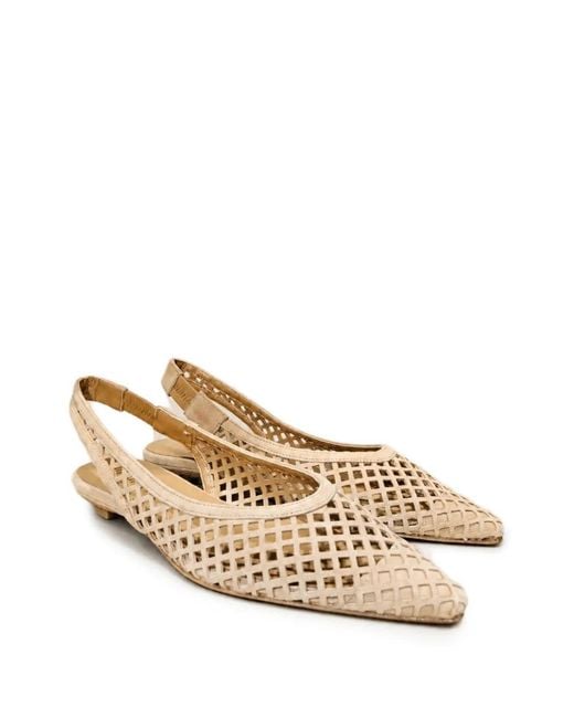 Poche Paris Metallic Escarpins Perforés À Bride Arrière