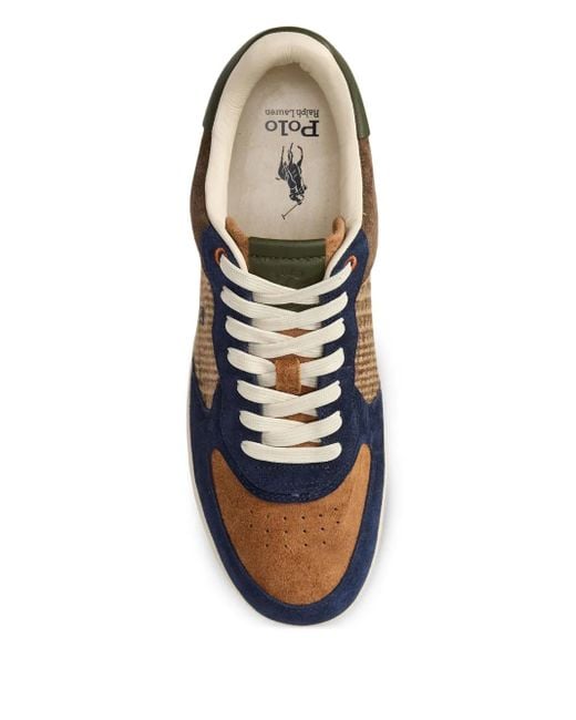 メンズ Polo Ralph Lauren Masters スエードパネル スニーカー Brown