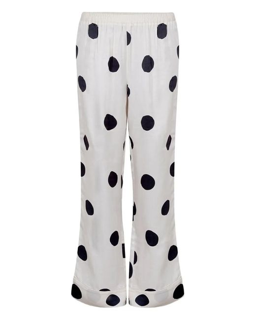 LoveStories White Billy Polka-Dot Pyjama Pants