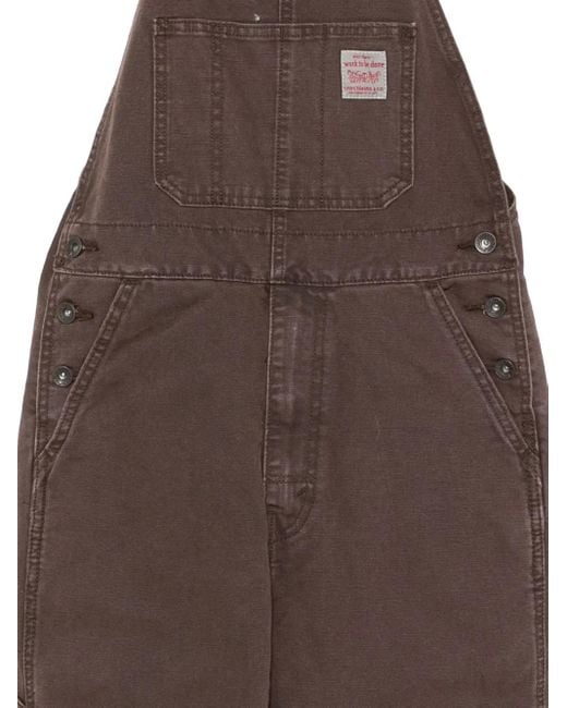 Levi's Brown Tab Button-Fastening Pocket Overalls for men