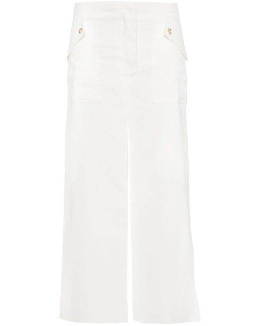 Falda midi con abertura Pinko de color White