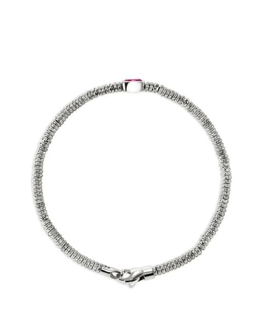 John Hardy White Heishi Rhodolite Bracelet