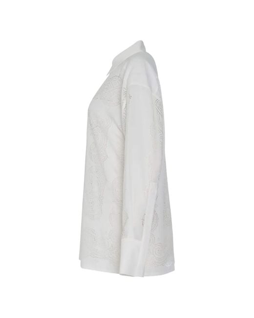 Givenchy White Perforated-Pattern Shirt