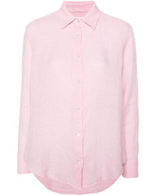 Mc2 Saint Barth Pink Meredith Linen Shirt