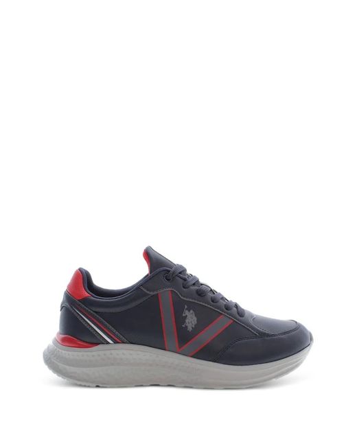 U.S. POLO ASSN. Blue Kaleb Logo-Detail Sneakers for men