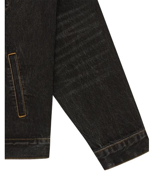 BBCICECREAM Bestickte Script Cord Collar Jeansjacke in Black für Herren