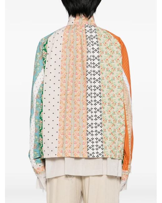 Midorikawa White Floral-Print Jacket for men