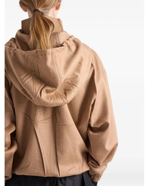 Chaqueta Con Capucha Prada de color Brown