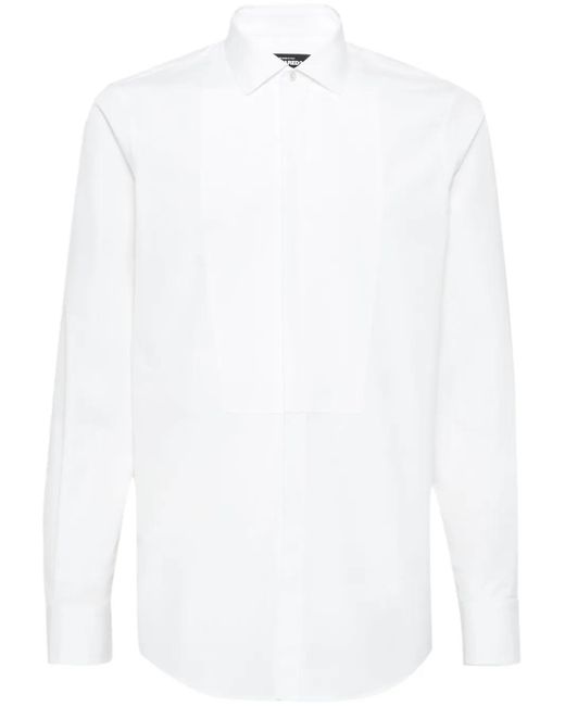 DSquared² White Easy Slim Mini Dean Collar Shirt for men