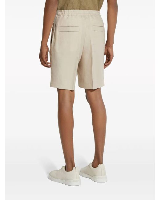 Zegna Natural Oasi Lino Linen Shorts for men