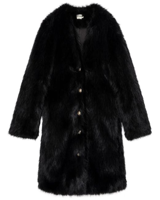 Zadig & Voltaire Black Milas Faux-Fur Coat