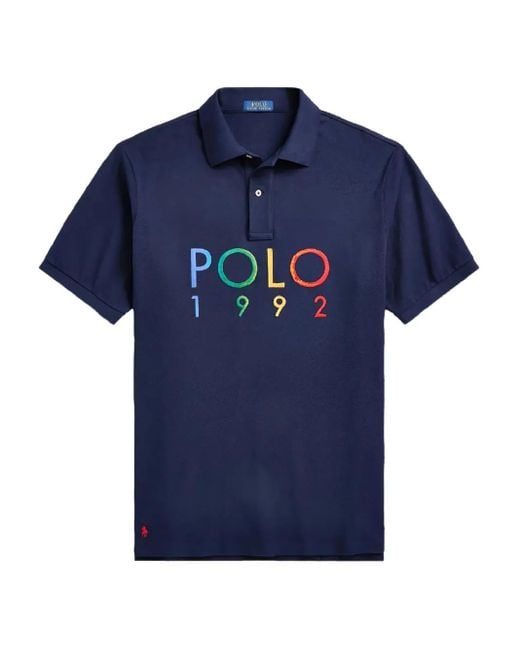 Polo Ralph Lauren Blue Logo-Detail Polo Shirt for men