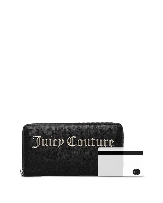 Juicy Couture Black Portefeuille Zippé Jasmine À Plaque Logo