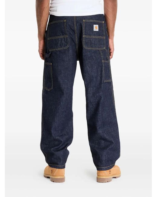 Carhartt Blue Logo-Patch Jeans for men