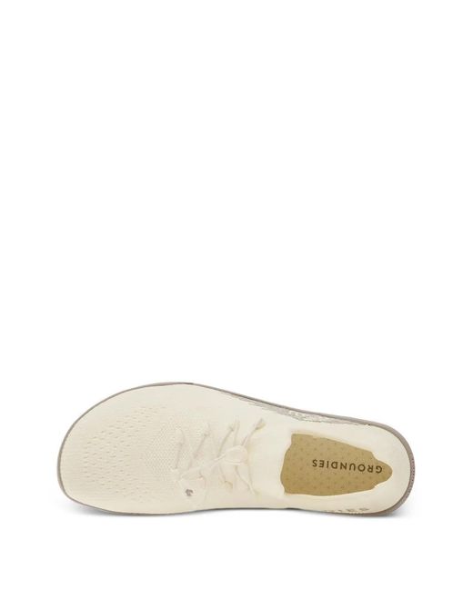 grounds White Logo-Print Sneakers for men