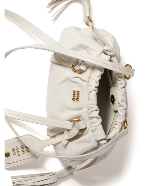 Miu Miu Natural Mini Leather Joie Shoulder Bag