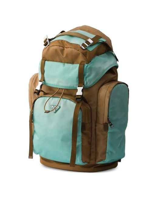 Prada Green Large Re-Nylon Backpack for men