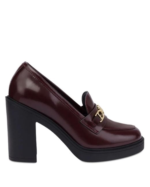 Love Moschino Brown Leather Pumps