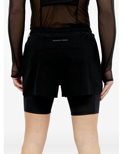 RUNNING ORDER Black Adasi 8" Shorts