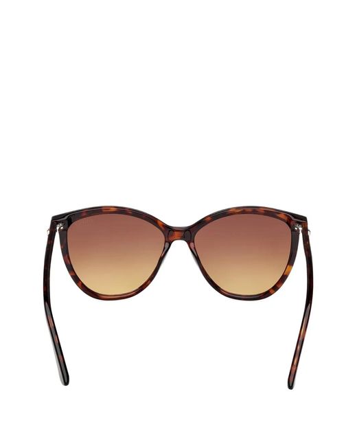 Guess Brown Tortoiseshell-Effect Cat-Eye Sunglasses