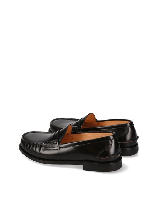 Premiata Black Leather Loafers for men